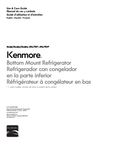 Mode d’emploi Kenmore 596.79319 Réfrigérateur combiné