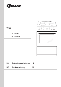 Bruksanvisning Gram SI 17626 X Komfyr