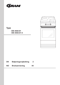 Brugsanvisning Gram EKI 4554-91 Komfur