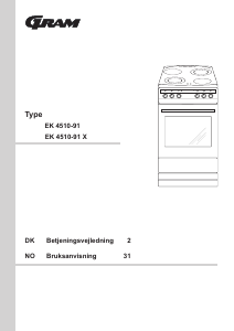 Brugsanvisning Gram EK 4510-91 X Komfur