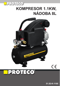 Manuál Proteco 51.02-K-1100 Kompresor