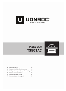 Manual de uso Vonroc TS501AC Sierra de mesa