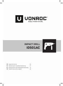 Mode d’emploi Vonroc ID501AC Perceuse à percussion