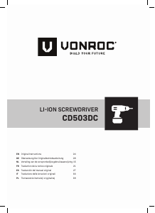 Manual Vonroc CD503DC Drill-Driver