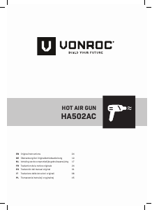 Mode d’emploi Vonroc HA502AC Décapeur thermique