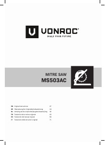 Manuale Vonroc MS503AC Sega circolare