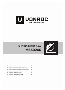 Mode d’emploi Vonroc MS502AC Scie circulaire
