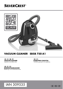 Manual SilverCrest SBSB 750 A1 Vacuum Cleaner