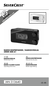 Manual SilverCrest SRWK 800 A1 Rádio relógio