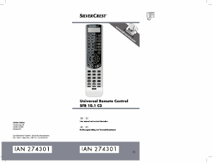 Bedienungsanleitung SilverCrest IAN 274301 Fernbedienung