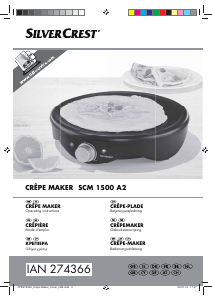 Manual SilverCrest SCM 1500 A2 Crepe Maker