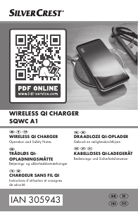 Manual SilverCrest SQWC A1 Wireless Charger