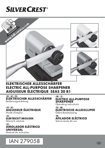 Manual SilverCrest IAN 279058 Afiador de facas