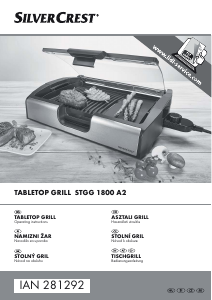 Használati útmutató SilverCrest STGG 1800 A2 Asztali grillsütő