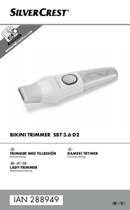 Bruksanvisning SilverCrest SBT 3.6 D2 Bikini trimmer