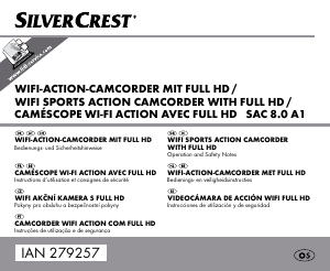 Manual SilverCrest SAC 8.0 A1 Câmara desportiva
