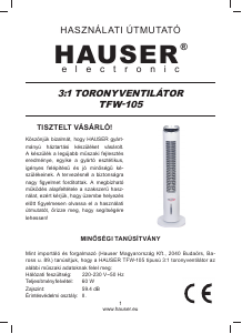 Használati útmutató Hauser TFW-105 Ventilátor