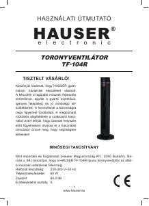 Használati útmutató Hauser TF-104R Ventilátor