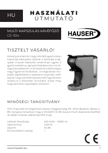 Használati útmutató Hauser CE-934 Kávéautomata