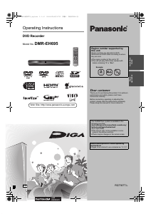 Bruksanvisning Panasonic DMR-EH695 DVD spelare