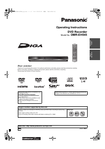 Handleiding Panasonic DMR-EH545EG DVD speler