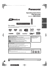 Bruksanvisning Panasonic DMR-EX84CEG DVD spelare