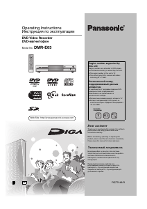 Manual Panasonic DMR-E65EE DVD Player