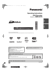 Manual Panasonic DMR-EH76EC DVD Player