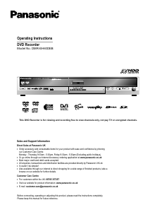 Manual Panasonic DMR-EH60DEB DVD Player