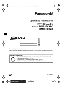 Manual Panasonic DMR-EX97CEG DVD Player