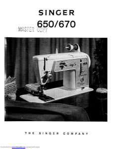 Manual Singer 650 Sewing Machine