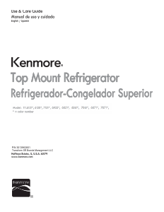 Handleiding Kenmore 111.60612 Koel-vries combinatie