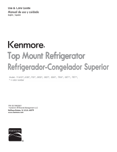 Manual Kenmore 111.60615 Fridge-Freezer