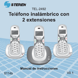 Manual de uso Steren TEL-2492 Teléfono inalámbrico