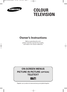 Manual Samsung WS-32M166V Television