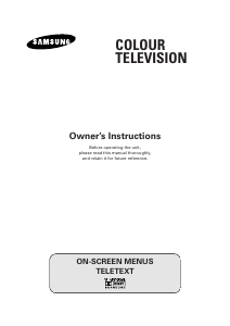 Manual Samsung WS-28M066V Television