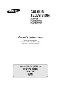 Manual Samsung WS28Z68P Television