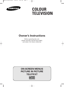 Manual Samsung WS-32M206P Television