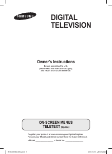 Manual Samsung CW-21Z573B Television