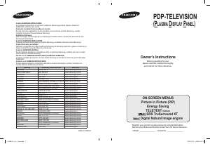 Manual Samsung PS-42C77HD Plasma Television