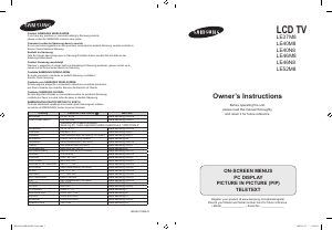 Manual de uso Samsung LE52M86BD Televisor de LCD