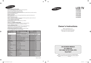 Manual de uso Samsung LE40S86BD Televisor de LCD