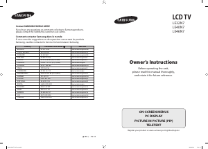 Manual Samsung LE32N73BD LCD Television