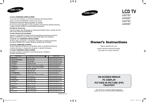 Manual de uso Samsung LE32S72B Televisor de LCD