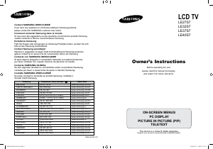 Manuale Samsung LE32S72B LCD televisore