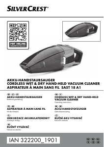Manual SilverCrest SAST 18 A1 Handheld Vacuum