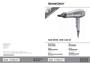 Kullanım kılavuzu SilverCrest SHTR 2200 E3 Saç kurutma makinesi