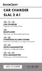 Bedienungsanleitung SilverCrest SLAL 2 A1 Auto-Ladegerät