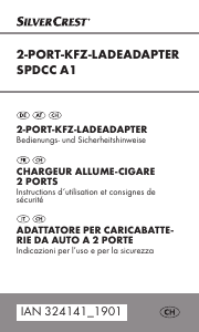 Manuale SilverCrest SPDCC A1 Caricabatteria per auto