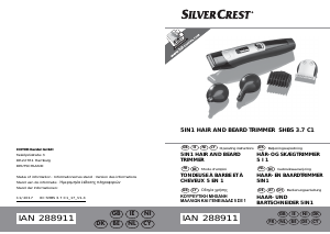 Brugsanvisning SilverCrest SHBS 3.7 C1 Skægtrimmer